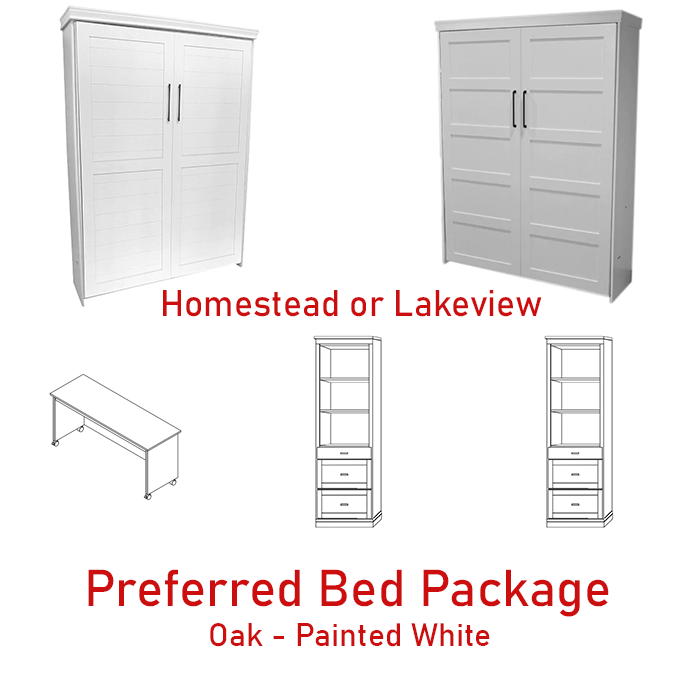 Preferred Bed Package - Bed - Roll Desk - Side Cabinets