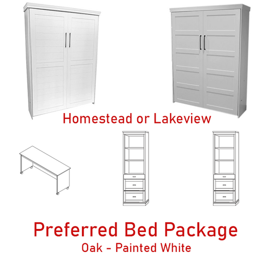 Preferred Bed Package - Bed - Roll Desk - Side Cabinets