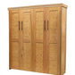 Vertical Wood Plank Face Murphy Bed - V121 - The Bedder Way Co
