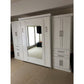 Vertical Wood Mirror Face - V102 with two 30 inch cabinets